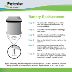 Perimeter Technologies two-pack battery for Microlite collar features compact, energy-dense design.