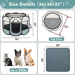 Persure pop-up kennel with travel bag ready for easy transport and outdoor adventures.