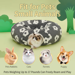 Pesen Cat Tunnel Bed donut bed top provides a soft resting perch.