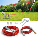 Pestairs heavy-duty dog trolley with 100 ft cable for safe yard roaming.