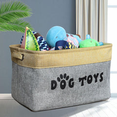PET ARTIST dog toy basket open with toys for easy access