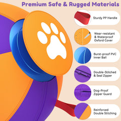 Pet Deluxe puncture-resistant inner bladder keeps playtime uninterrupted