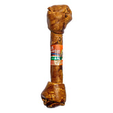 Pet Factory American Beefhide 12-inch knotted bone with peanut butter flavor for long-lasting chewing