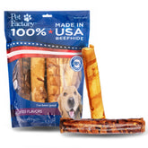 Pet Factory beefhide roll 8-inch beef flavor ideal for long lasting chews