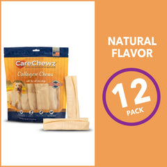 Pet Factory CareChewz Collagen Wraps packaging image emphasizing natural ingredients