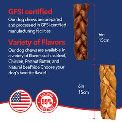 Pet Factory USA-made chew emphasizing safe, American-sourced ingredients.