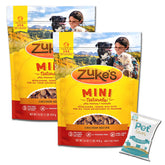Pet Faves Zuke Mini Naturals chicken 16oz bag with real chicken.