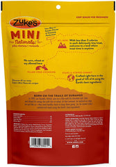 Pet Faves Zuke Mini Naturals USA-made ingredients emphasized.