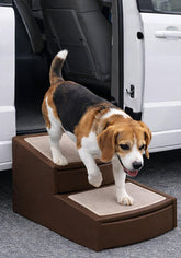Pet Gear Easy Step II Extra Wide Stairs, coffee bean, fully assembled for large pets.