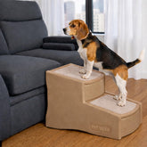 Pet Gear Easy Step II stairs in assembly, portable and sturdy for pets.