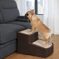 Pet Gear Easy Step II side view two-step stairs for pets with wide landings