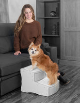 Pet Gear Easy Step II stairs with wide landings for easy dog access and climbing.