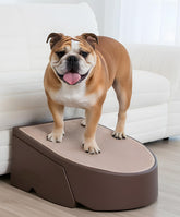 Pet Gear One Step coffee bean color, assembled for easy pet access to furniture.