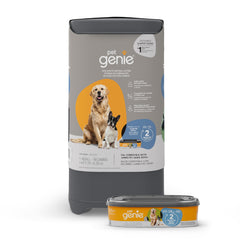 Pet Genie Pail outdoor unit with UV protection for yard use.