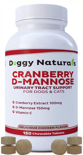 Pet Health Pharma Cranberry D-Mannose bottle promotes urinary tract support for pets