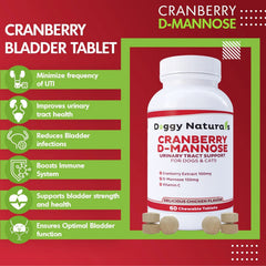Pet Health Pharma Cranberry D-Mannose dog tablet close-up during routine