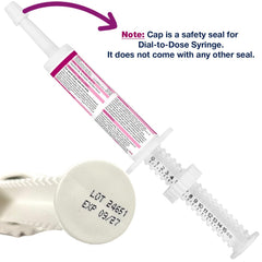 Label close-up highlighting kaolin and pectin ingredients for digestion support