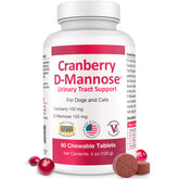 Pet Health Solutions cranberry D-Mannose bottle for daily urinary support.