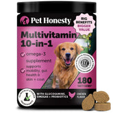 Pet Honesty 10-in-1 dog multivitamin bottle for daily vitality
