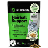 Pet Honesty cat hairball crunchy shell helps hairball management.