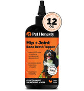 Pet Honesty dog joint supplement bottle with salmon oil supports mobility