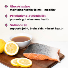 Pet Honesty salmon oil label highlights natural ingredients for canine health.
