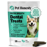Pet Honesty Fresh Breath Sticks packaging for easy daily dental care.