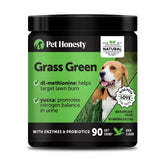 Pet Honesty Grass Green duck-flavor chews in a bag support lawn health