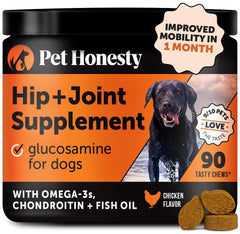 Pet Honesty Hip & Joint Soft Chews packaging front for easy shopping decisions