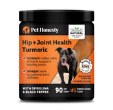 Pet Honesty hip-joint turmeric soft chews pumpkin—supports mobility for dogs.