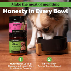 Pet Honesty hydrolyzed yeast and minerals listed on tub