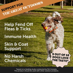 Pet Honesty Outdoor Defense ingredients include coconut oil and omegas