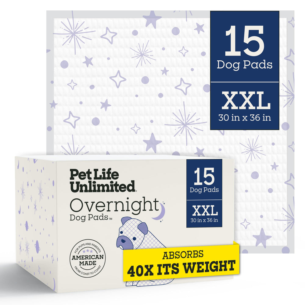 Pet Life Unlimited Overnight XXL Puppy Pad keeps floors dry overnight with high absorbency