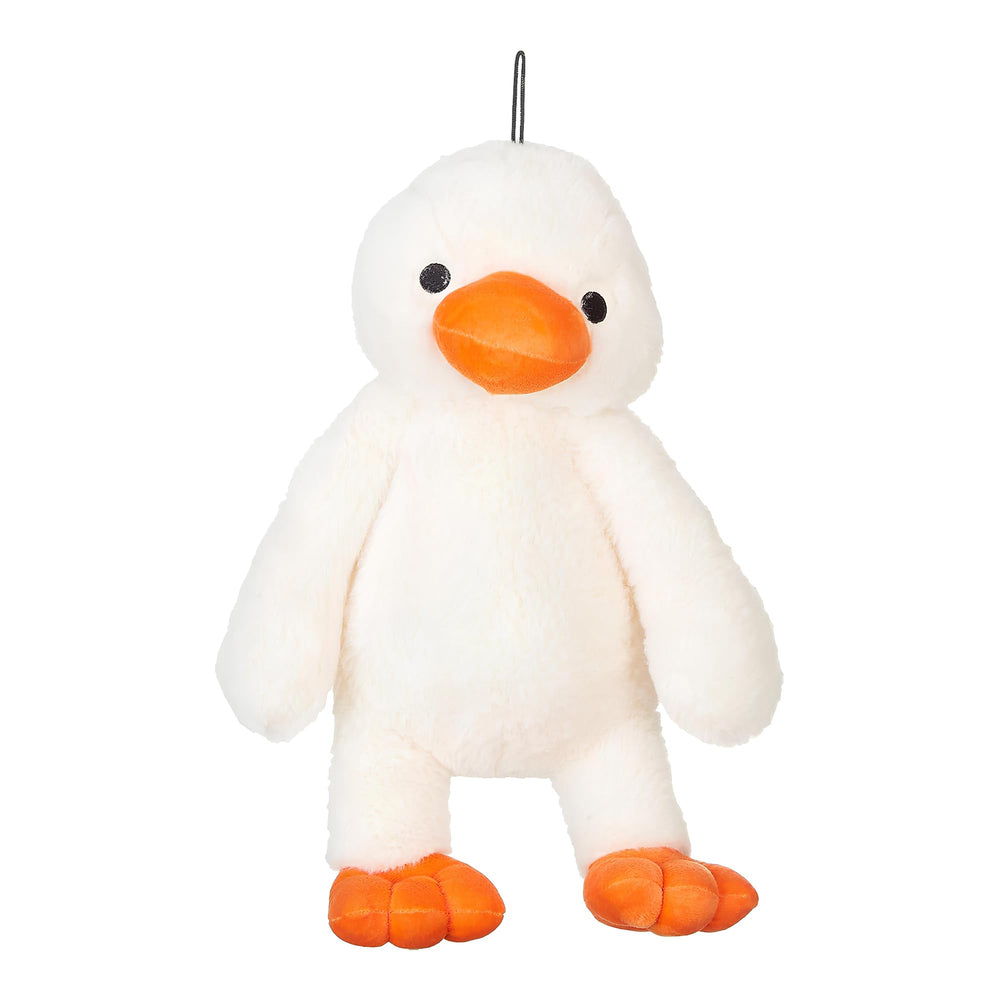 Pet Lou 15-inch duck plush toy with squeaker for durable interactive play.