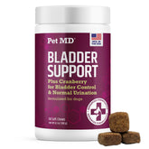 Pet MD Bladder Support Plus Cranberry chew for dogs supporting urinary tract health and comfort