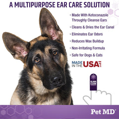 Pet MD Tris Ear Wipes for dog ear cleaning
