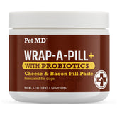 Pet MD Wrap-A-Pill paste package helps conceal medicine for easy administration.