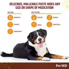 Pet MD Wrap-A-Pill wrap-around-pill view for easy medication time.