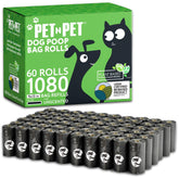 PET N PET 1080-count dog waste bag rolls for bulk savings on walks