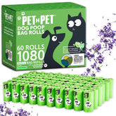 PET N PET 1080-count green poop bags for easy cleanup on walks