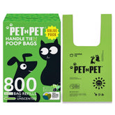 PET N PET 800-count unscented dog poop bags roll for easy on-the-go cleanup