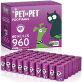 PET N PET lavender-scented poop bags for dogs with odor control during walks