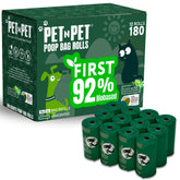 PET N PET plant based poop bag roll for eco friendly walks
