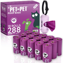 PET N PET lavender scented dog poop bags with dispenser for odor control