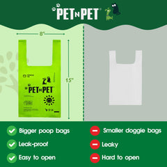 PET N PET bag with tie handles for quick, secure waste disposal