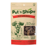 Pet 'n Shape beef lung treat packaging front, USA-made reward for dogs.
