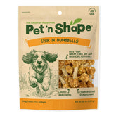 Pet 'n Shape Chik 'N Rice Dumbbells packaging, resealable for easy freshness.
