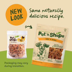 Pet 'n Shape Chik 'n Rings chicken breast close-up, natural protein.