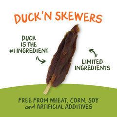 Pet 'n Shape Chik 'n Skewers with duck breast fillets wrapped around rawhide