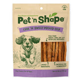 Pet 'n Shape Chik 'n Sweet Potato Stix full bag shows natural, chewy dog treats